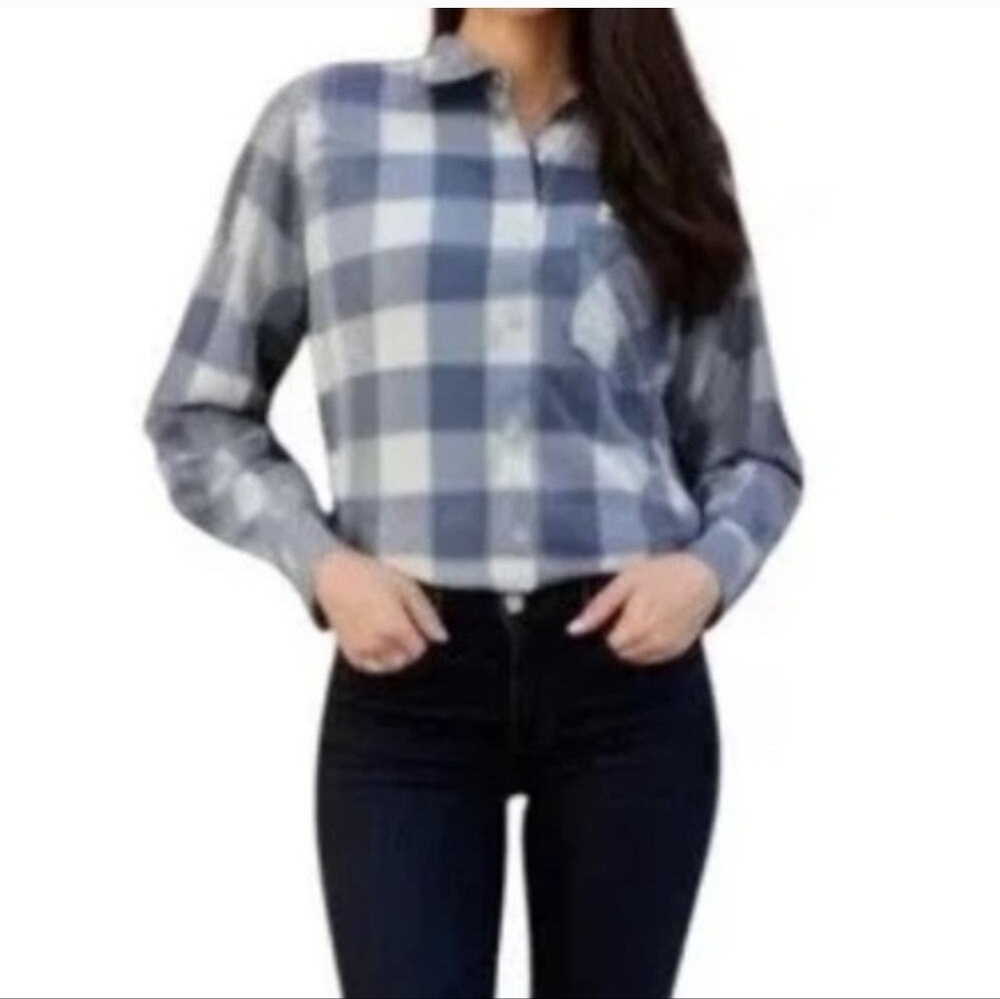 UNTUCKit Volnay Blue White Buffalo Check Button Up Shirt - Picture 3 of 12